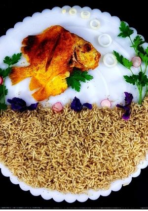 عکسی از دستور شوید پلو با♥️ ماهی♥️