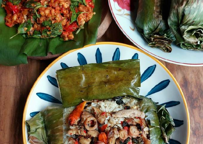 Resep Nasi Bakar Isi Ayam Dan Cumi Pedas Oleh Indah Saraswati Cookpad