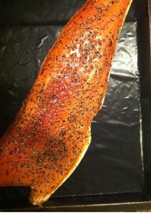 Une photo de Saumon sauvage fumé au poivre