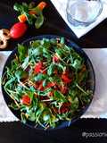 Riso rosso con verdure e lenticchie
