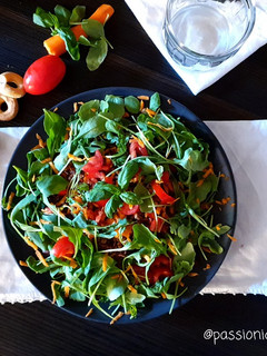 Foto di Riso rosso con verdure e lenticchie