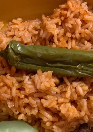 A picture of Mexican Red Rice (Arroz Rojo).