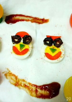 A picture of Easter egg smiles.