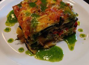 Una foto de Lasagna de verduras asadas. 😋😉