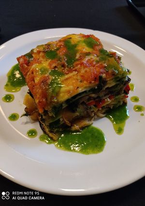 Una foto de Lasagna de verduras asadas. 😋😉