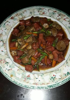 Foto resep Mushrom sosis with teriyaki sauce