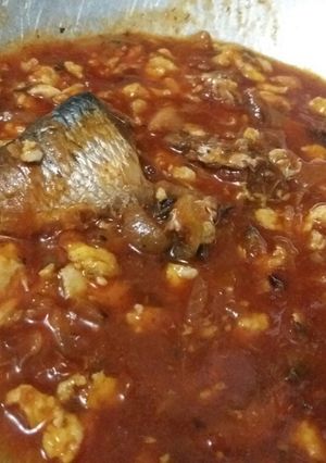 Foto resep Ikan sarden campur telur ala anak kosan