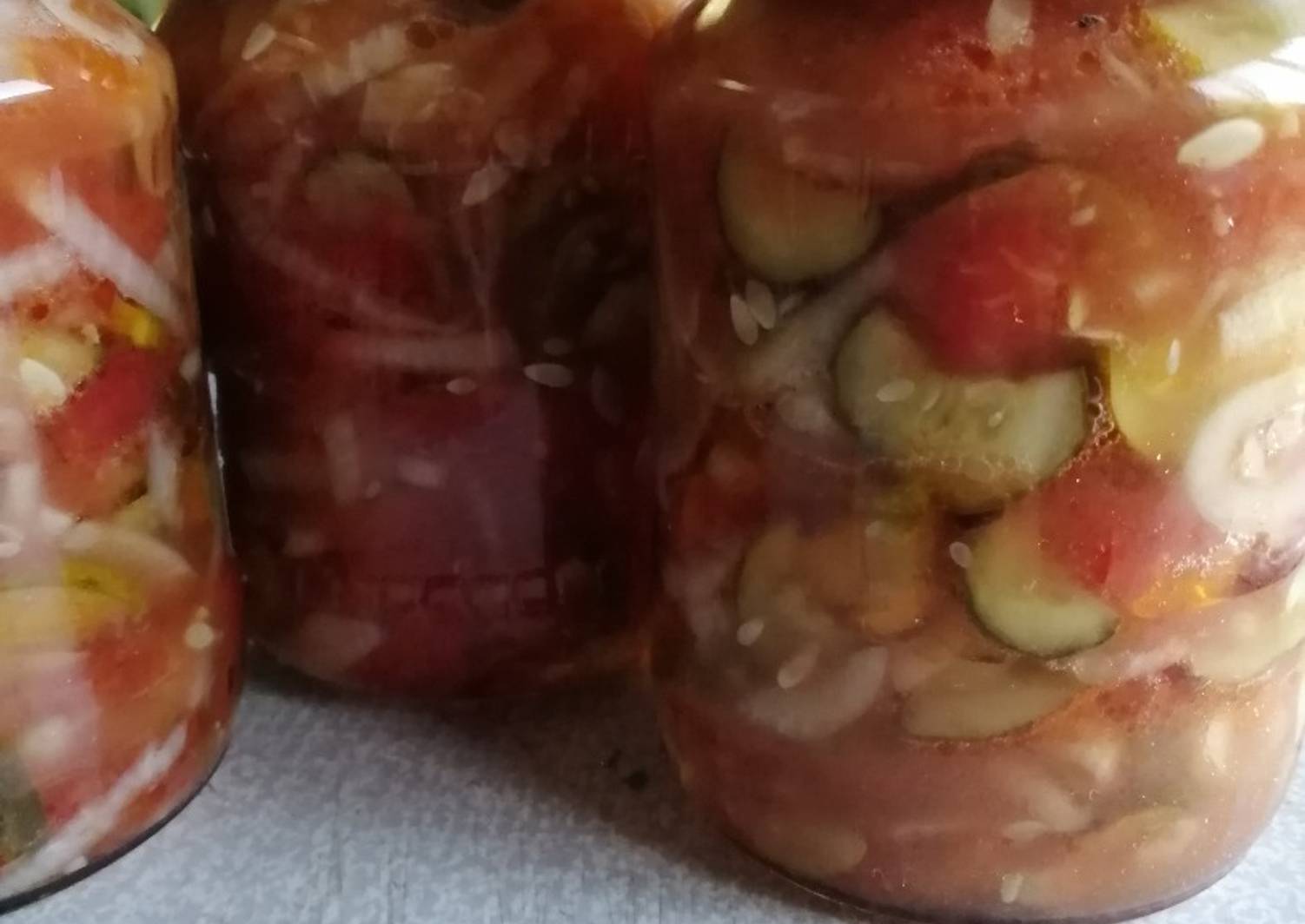 Салаты на зиму из томатов и лука без стерилизации