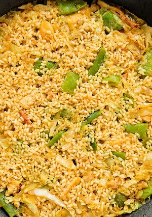Una foto de Arroz a lo pobre