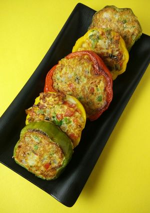 A picture of Stuffed bell peppers.