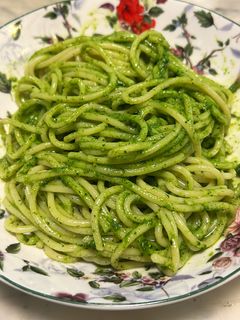 Foto di Spaghetti in padella 61 pesto di senape selvatica