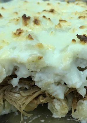 صورة لوصفة مكرونة البشاميل بالدجاج والكاتشب