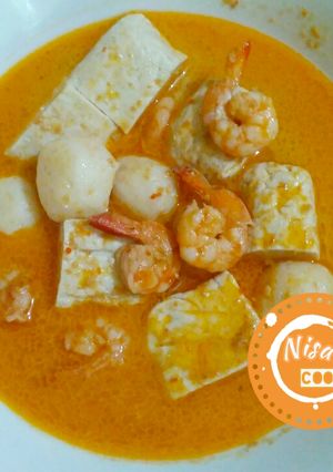 Foto resep 217. Sayur Santan Tahu, Bakso Ikan dan Udang