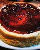 Pastel de queso con zarzamora