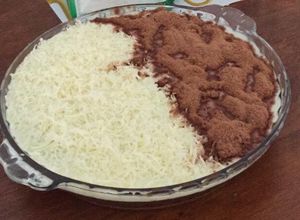 Foto resep Puding coklat lapisan regal topping keju milo