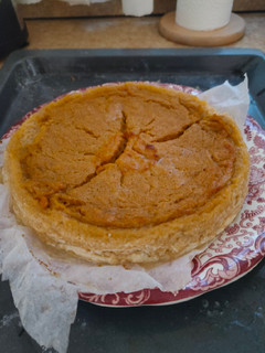 Una foto de Cheesecake de Calabaza y Zanahoria Fit
