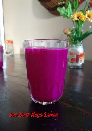 Foto resep Jus Buah Naga Lemon