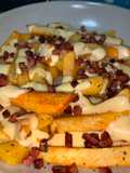 Batata com cheddar e bacon