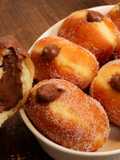 Chocolate Custard Cream Donuts [ No Oven ]