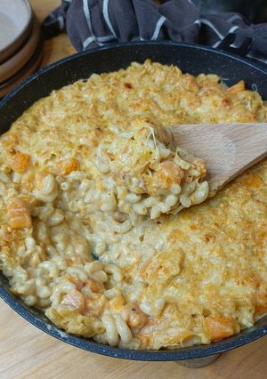 Une photo de 🍝One pot coquillette butternut crémeux et gratinées