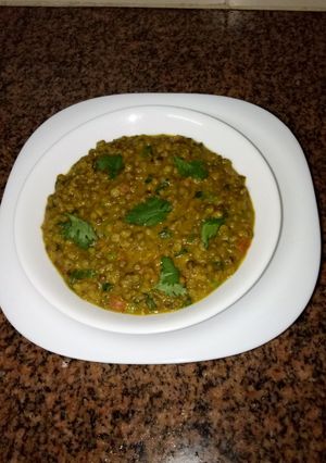 A picture of Green grams curry #4week challenge.