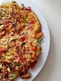 Noodle Omelet with Veggies