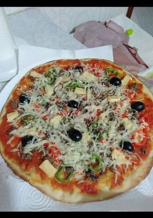 صورة لوصفة بيتزا