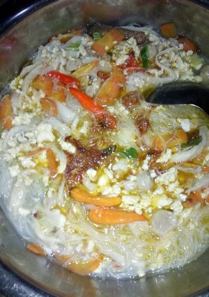 Foto resep Bihun kuah jamur tiram