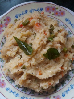 A picture of Vegetables rava upma.