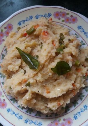 A picture of Vegetables rava upma.
