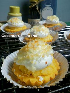 Foto resep Pie kelapa / mini coconut cream tart (crust tanpa telur)