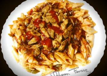 Easy Make Recipe Chicken Pasta with Spicy Red Sauce Restaurant Style