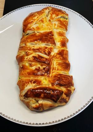 Une photo de Feuilleté saumon ricotta courgette