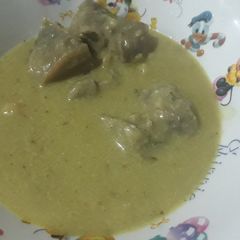 Chicken coconut sauce A picture of Chicken coconut sauce.