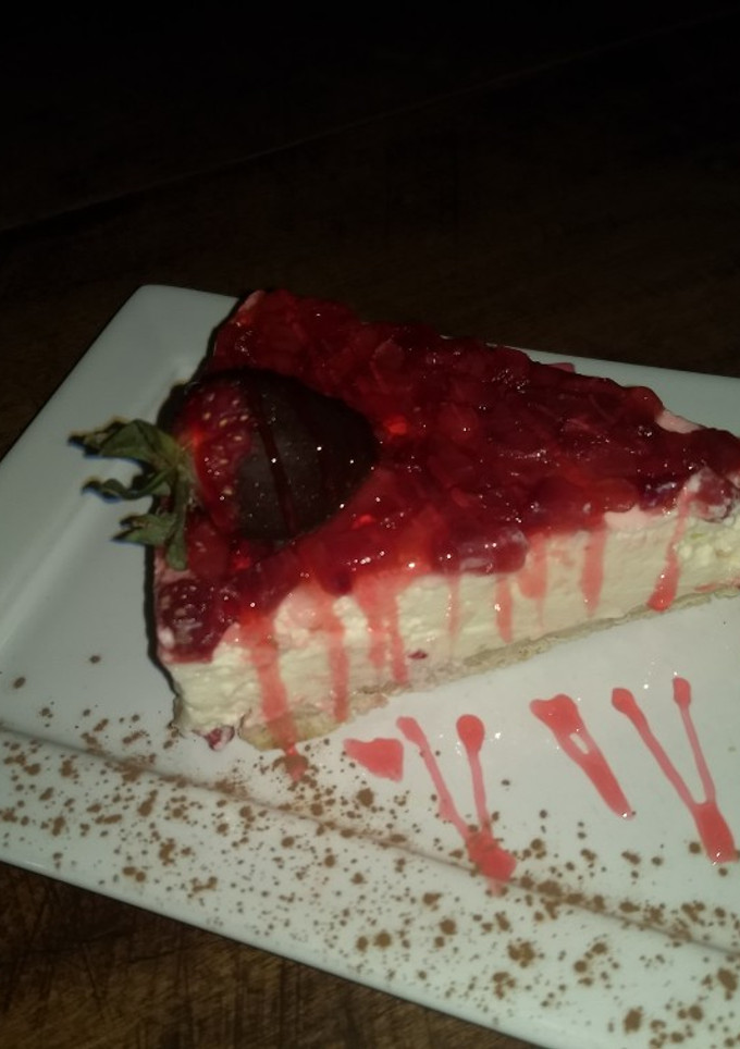 Una foto de Cheesecake de frutilla