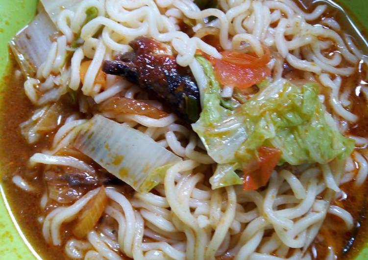 Resep Mie rebus sarden Enak dan Antiribet