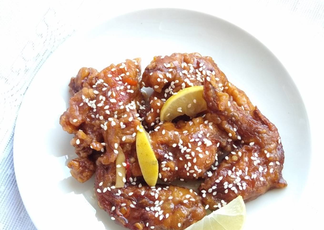 Honey lemon chicken wings frozen ala fe