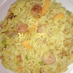A picture of Teriyaki rice.