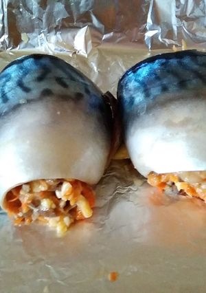 Фото Запечённая скумбрия.