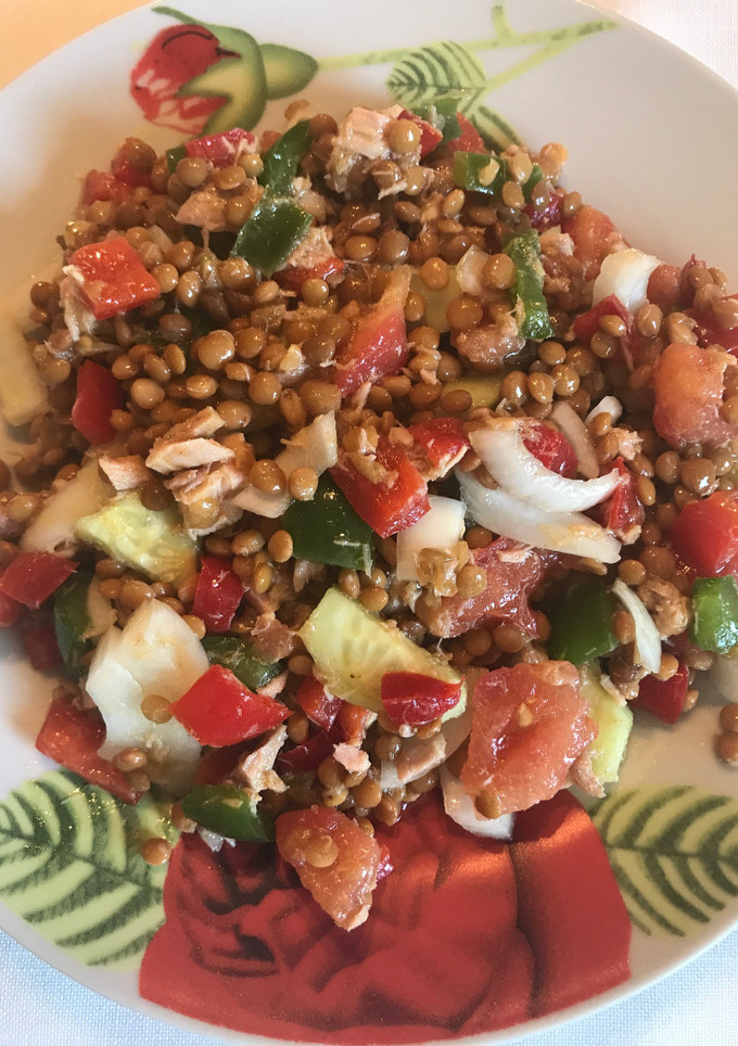 Una foto de Ensalada de lentejas