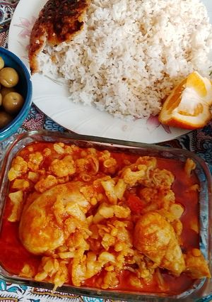 عکسی از دستور پلووخورشت گل کلم🍀