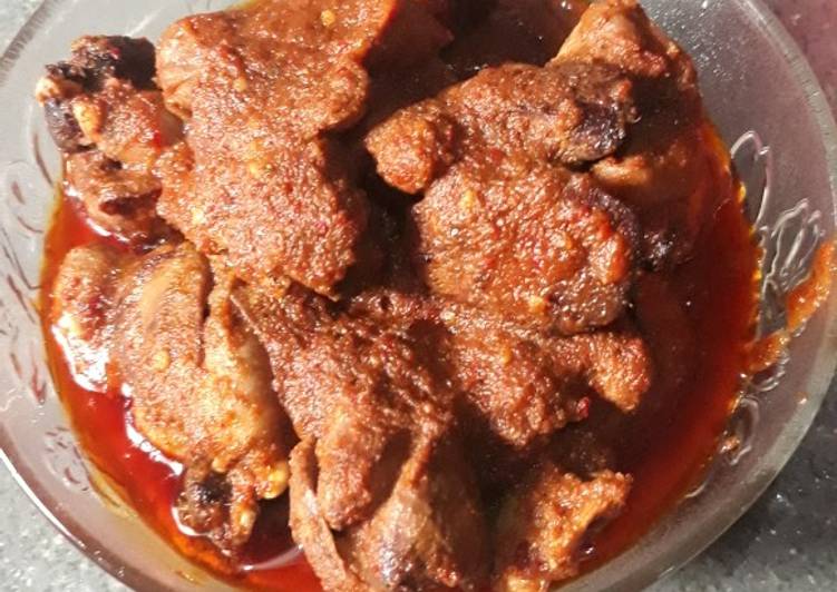 Bahan meracik Ati ampela bumbu merah Anti Gagal