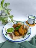 Pisang goreng saus Matcha
