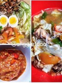 Foto resep Soto Ayam Bumbu Instant + Sambal