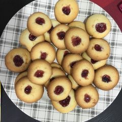 A picture of Jam drop cookies.