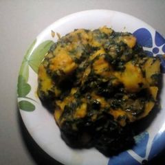 A picture of Portage yam with vegetable.