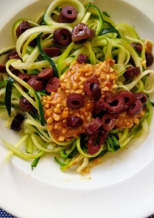 A picture of [3-Ingredient 5-Minute Lunch] Zucchini Noodles.