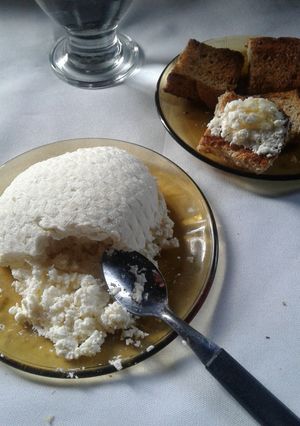 Una foto de Ricota casera