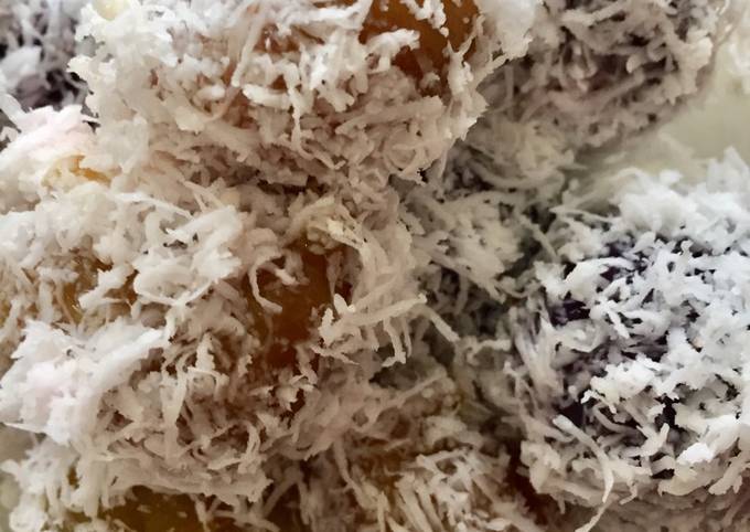 Resep gampang bikin Klepon Ubi Ungu Kuning  lezat