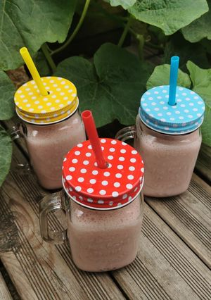 Une photo de Milkshake fraise/banane